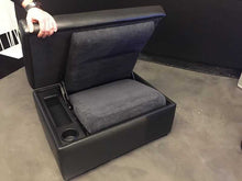 Cargar imagen en el visor de la galería, OTOMANA / PUFF CONVERTIBLE EN ASIENTO. (ACABADO EN PIEL).