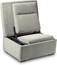 Cargar imagen en el visor de la galería, OTOMANA / PUFF CONVERTIBLE EN ASIENTO. (ACABADO EN TELA).