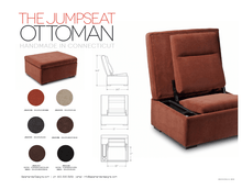 Cargar imagen en el visor de la galería, OTOMANA / PUFF CONVERTIBLE EN ASIENTO. (ACABADO EN TELA).